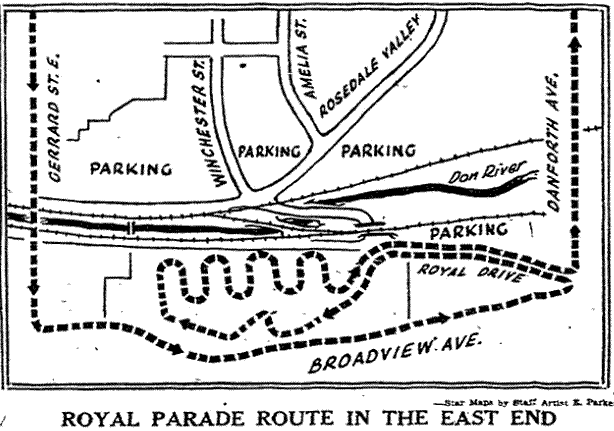 Map of Royal Parade route Map of Royal Parade route