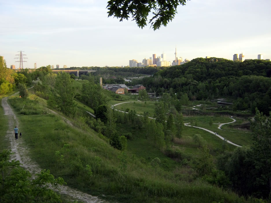 Brick Works park from the north wall Brick Works park from the north wall