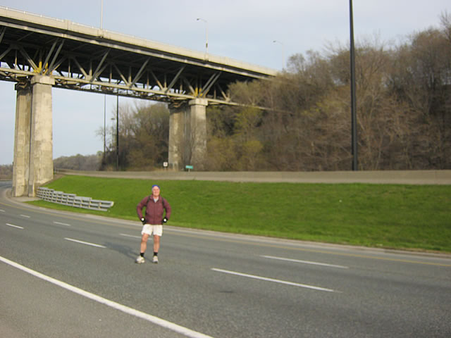 Some guy standing on the Don Valley Parkway Some guy standing on the Don Valley Parkway